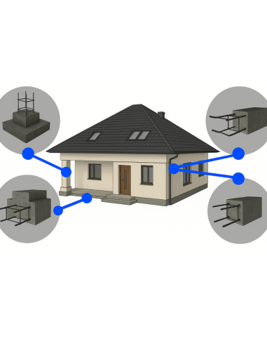 Staffa Chiusa Antisismica Armatura Ferro 20 x 20 cm Strutture Cemento 1 Pezzo