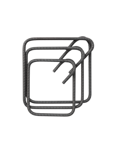 Staffa Chiusa Antisismica Armatura Ferro 20 x 50 cm Strutture Cemento 1 Pezzo FORTUNATO - foto 2