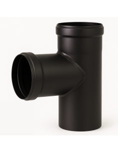 Raccordo T Scarico Fumi Stufa Pellet 90° Diametro 80 mm Spessore 1,2 mm