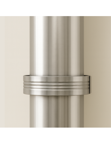 Collare Nervato Acciaio Inox Ø 80 mm Fissaggio Canna Fumaria Confezione 2 Pezzi