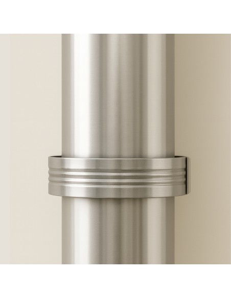 Collare Nervato Acciaio Inox Ø 80 mm Fissaggio Canna Fumaria Confezione 2 Pezzi