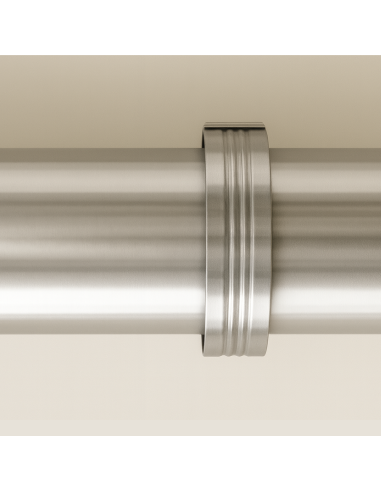Collare Nervato Acciaio Inox Ø 80 mm Fissaggio Canna Fumaria Confezione 2 Pezzi