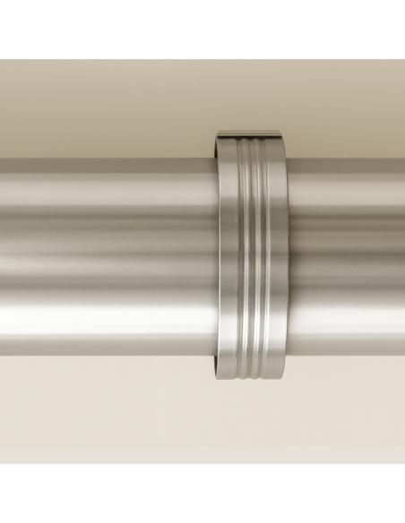 Collare Nervato Acciaio Inox Ø 80 mm Fissaggio Canna Fumaria Confezione 2 Pezzi