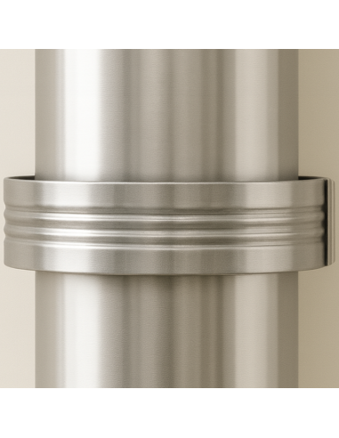 Collare Nervato Acciaio Inox Ø 80 mm Fissaggio Canna Fumaria Confezione 2 Pezzi