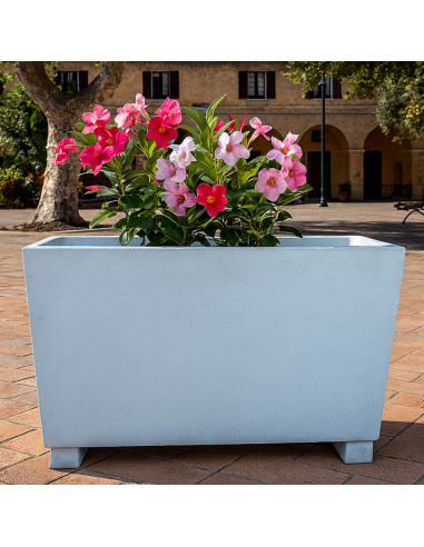 Fioriera Giardino Cemento Effetto Pietra L.100xP.30xH.60 cm Serie Ostuni