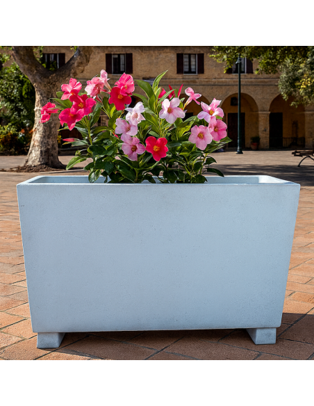 Fioriera Giardino Cemento Effetto Pietra L.100xP.30xH.60 cm Serie Ostuni