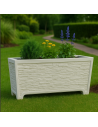 Fioriera Giardino Cemento Effetto Pietra L.100xP.40xH.60 cm Serie Stratis