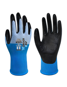 Guanti Lavoro Bee-Tough Ultraleggeri Nero Celeste Resistenza Calore 