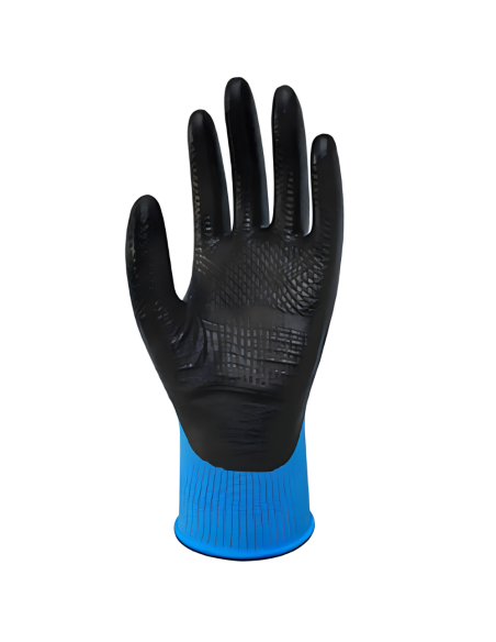 Guanti Lavoro Bee-Tough Ultraleggeri Nero Celeste Resistenza Calore 