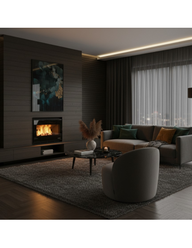 Caminetto A Legna Inserimento Convezione Naturale Focolare Thermofix Base Ghisa