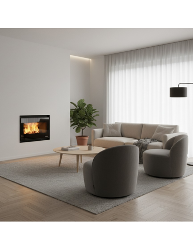 Caminetto A Legna Inserimento Convezione Naturale Focolare Thermofix Base Ghisa
