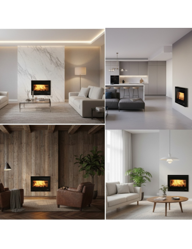 Caminetto A Legna Inserimento Convezione Naturale Focolare Thermofix Base Ghisa