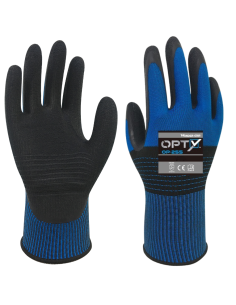 Guanti Lavoro Lattice Opty Resistenza Abrasione Blu Nero  