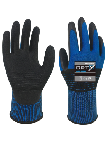 Guanti Lavoro Lattice Opty Resistenza Abrasione Blu Nero  