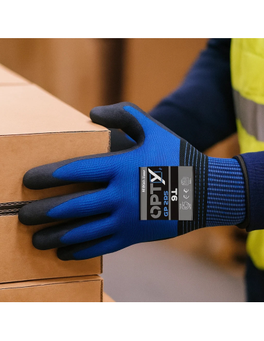 Guanti Lavoro Lattice Opty Resistenza Abrasione Blu Nero  