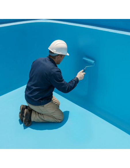 Aquarius Pittura Acrilica Piscine Cemento Colore Celeste Italia Colorpaint - foto 11