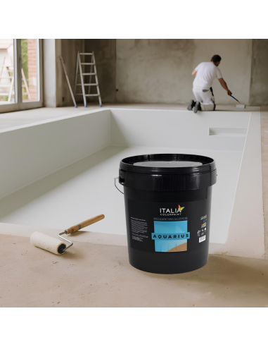 Aquarius Pittura Acrilica Piscine Cemento Colore Bianco Italia Colorpaint