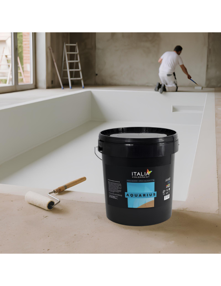Aquarius Pittura Acrilica Piscine Cemento Colore Bianco Italia Colorpaint