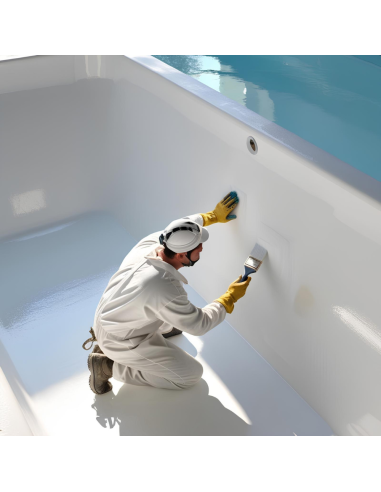 Aquarius Pittura Acrilica Piscine Cemento Colore Bianco Italia Colorpaint