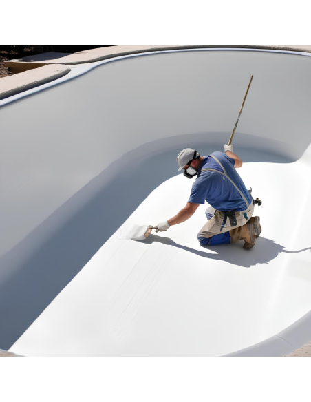 Aquarius Pittura Acrilica Piscine Cemento Colore Bianco Italia Colorpaint