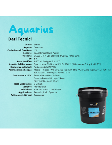 Aquarius Pittura Acrilica Piscine Cemento Colore Bianco Italia Colorpaint