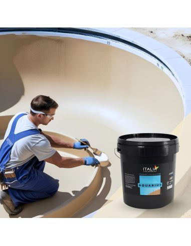 Aquarius Pittura Acrilica Piscine Cemento Colore Sabbia Italia Colorpaint - foto 9