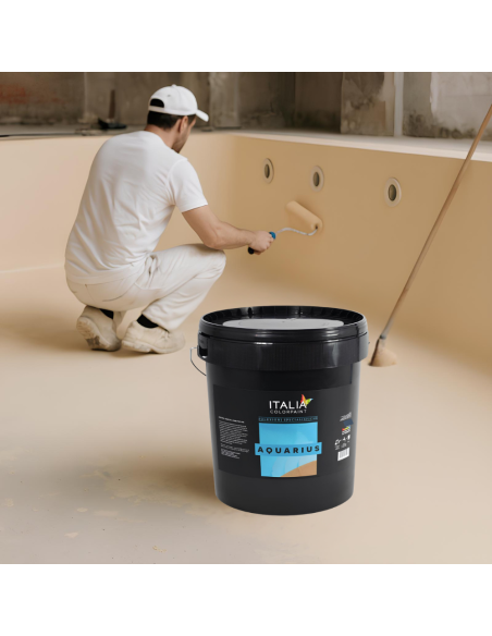 Aquarius Pittura Acrilica Piscine Cemento Colore Sabbia Italia Colorpaint - foto 10