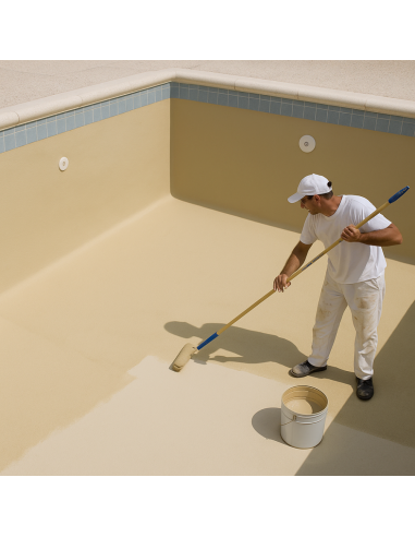 Aquarius Pittura Acrilica Piscine Cemento Colore Sabbia Italia Colorpaint - foto 11