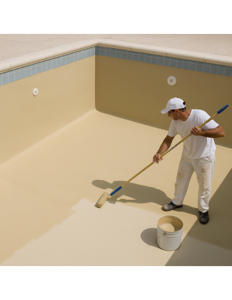 Aquarius Pittura Acrilica Piscine Cemento Colore Sabbia Italia Colorpaint - foto 11