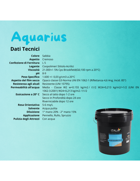 Aquarius Pittura Acrilica Piscine Cemento Colore Sabbia Italia Colorpaint - foto 12