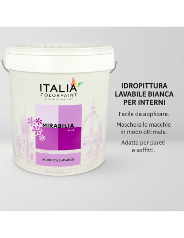 Mirabilia Plus Idropittura Acrilica Lavabile Per Interni Italia ColorPaint - foto 6
