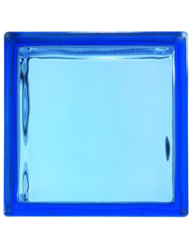 Vetromattone Effetto Ondulato Blu Diffusione Luminosa Naturale 190x190x80 mm