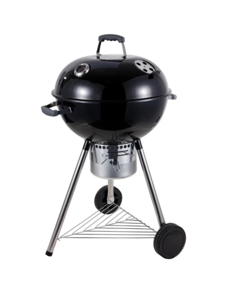 Barby Barbecue Carbone 70x58x102 Cm Griglia 54 Cm Termometro Ganci Portautensili 