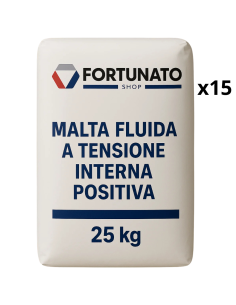 Malta Fluida Premiscelata Espansiva Ancoraggi Ripristino 15 Confezioni 25 Kg