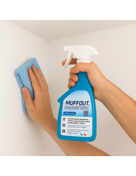 Prodotto Antimuffa Spray Azione Preventiva Inodore MUFFØUT Protettivo 500 ml