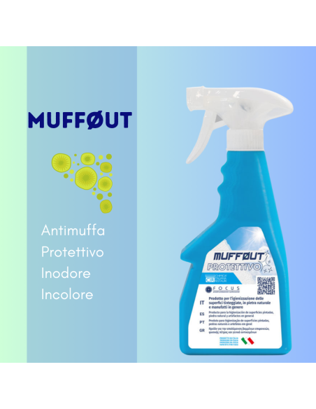 Prodotto Antimuffa Spray Azione Preventiva Inodore MUFFØUT Protettivo 500 ml