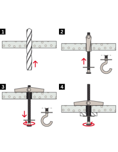 Fissaggio Ancora Vite Taglio Combinato Acciaio Zincato Cartongesso KDV 4 Pezzi 50 2