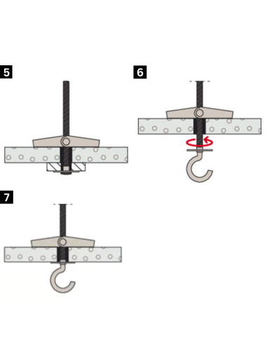 Fissaggio Ancora Vite Taglio Combinato Acciaio Zincato Cartongesso KDV 4 Pezzi 50