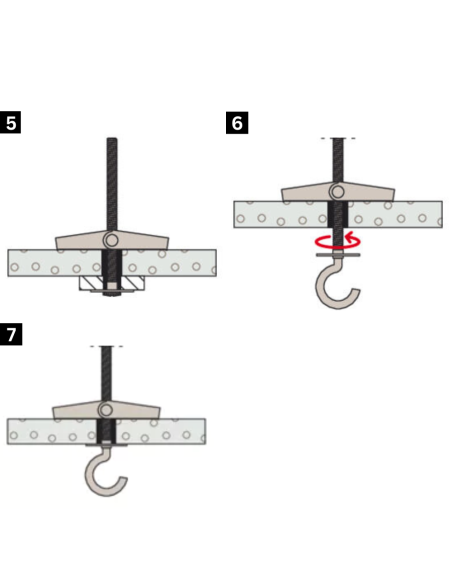 Fissaggio Ancora Vite Taglio Combinato Acciaio Zincato Cartongesso KDV 4 Pezzi 50