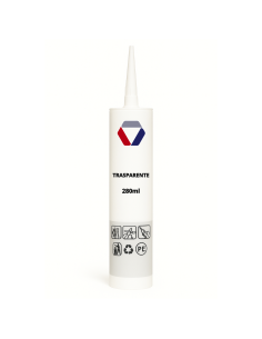 Silicone Universale Acetico Trasparente Impermeabile Antimuffa 280 ml 2