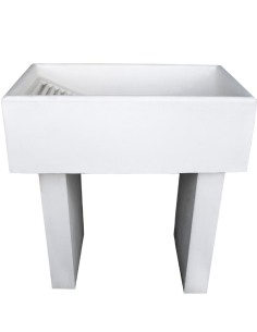 Pilozza Lavatoio Ostuni Bianco 84 x 50 x H.28 cm Con Piedi 10 x 40 x H 60 cm