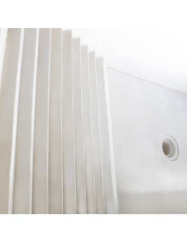 Pilozza Lavatoio Ostuni Bianco 84 x 50 x H.28 cm Con Piedi 10 x 40 x H 60 cm