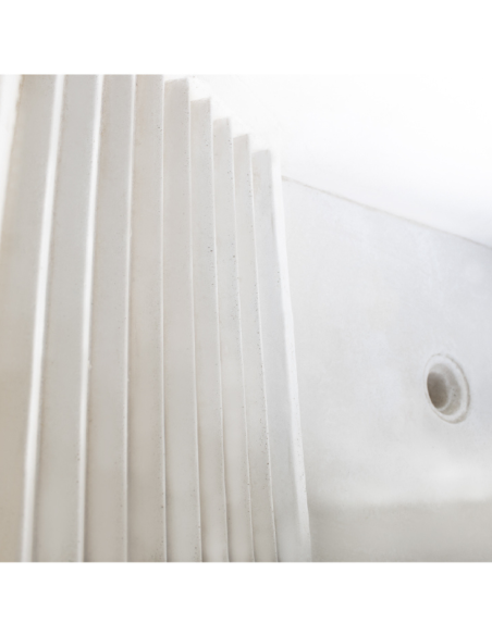 Pilozza Lavatoio Ostuni Bianco 84 x 50 x H.28 cm Con Piedi 10 x 40 x H 60 cm