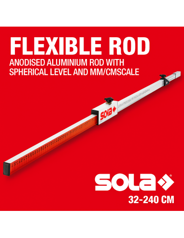 Asta Flessibile Alluminio Anodizzata Modello FL Livella Sferica Posizionamento