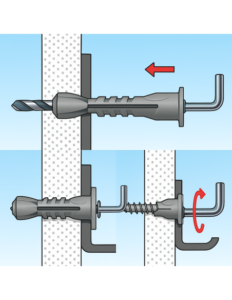 Fissaggio Nylon Occhiolo Aperto SBN 9/8 Lastre Pannelli Confezione 200 Pezzi