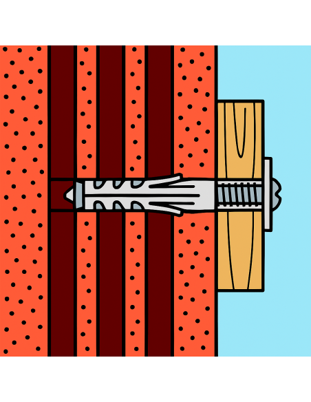 Fissaggio Espandibile Materiali Pieni Semipieni SB 9/4 Vite T.S.C. 100 Pezzi