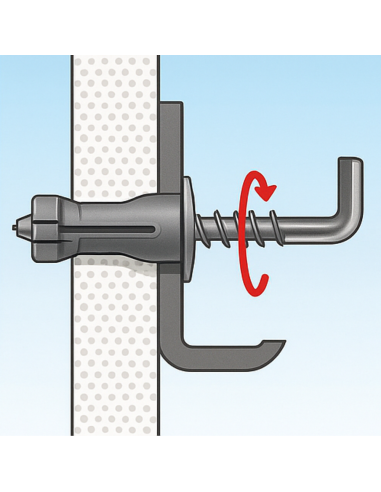 Fissaggio Universale Lastre Gancio Medio Nylon SBN 9/2 Ø9 mm x 43 mm 200 Pezzi