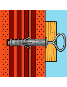 Tassello SB 12/L3 Occhiolo Chiuso Fissaggio Universale Espansione Ø12 mm 50 Pezzi 2