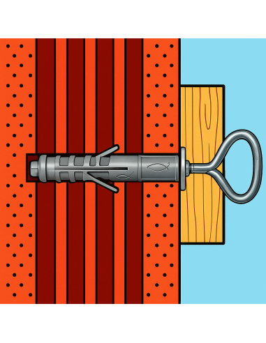 Tassello SB 12/L3 Occhiolo Chiuso Fissaggio Universale Espansione Ø12 mm 50 Pezzi