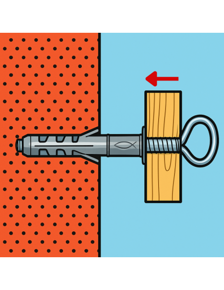 Tassello SB 12/L3 Occhiolo Chiuso Fissaggio Universale Espansione Ø12 mm 50 Pezzi